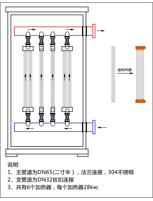 160kw紫銅板式電鍋爐